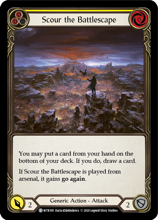 Scour the Battlescape (Yellow) [U-WTR195] (Welcome to Rathe Unlimited)  Unlimited Rainbow Foil | Boutique FDB TCG
