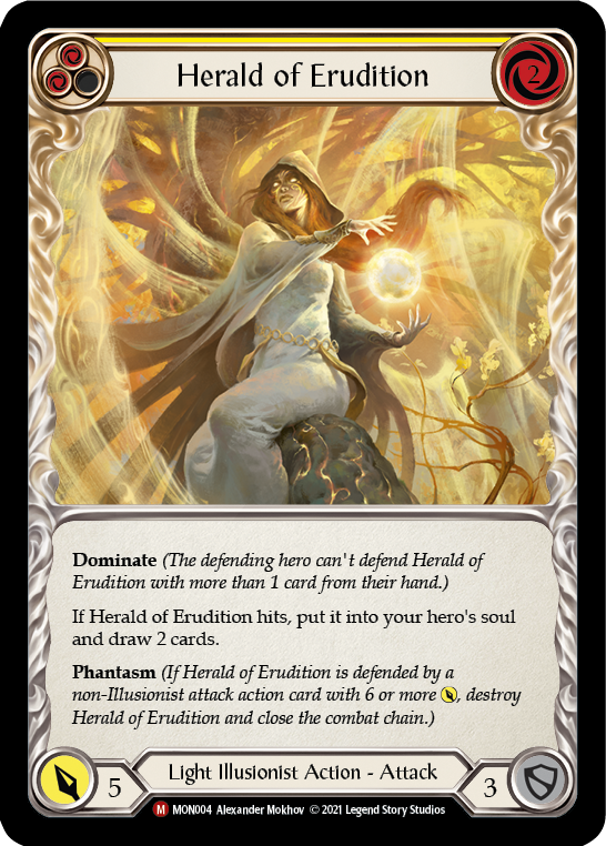 Herald of Erudition [MON004] (Monarch)  1st Edition Normal | Boutique FDB TCG