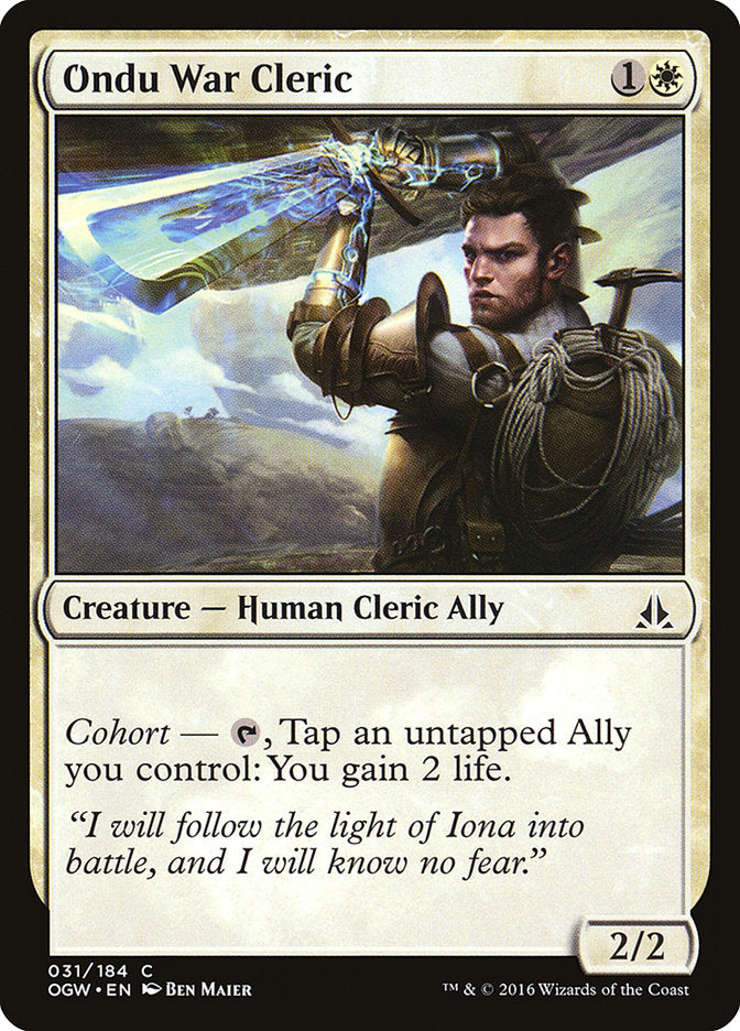 Ondu War Cleric [Oath of the Gatewatch] | Boutique FDB TCG