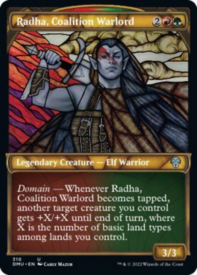 Radha, Coalition Warlord (Showcase) [Dominaria United] | Boutique FDB TCG