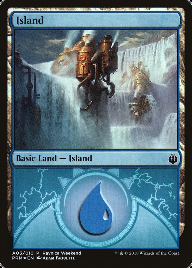 Island (A03) [Ravnica Allegiance Ravnica Weekend] | Boutique FDB TCG