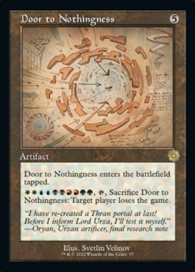 Door to Nothingness (Retro Schematic) [The Brothers' War Retro Artifacts] | Boutique FDB TCG