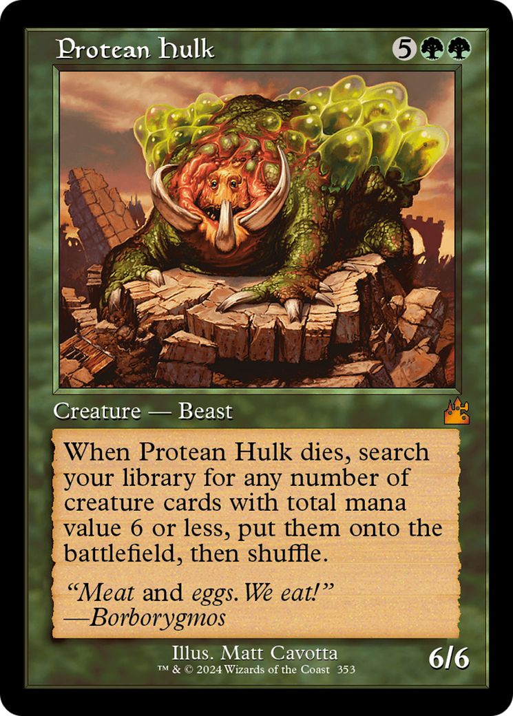 Protean Hulk (Retro Frame) [Ravnica Remastered] | Boutique FDB TCG