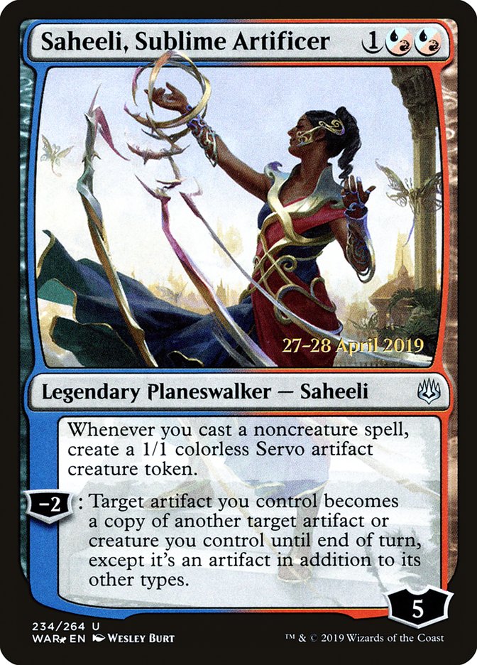 Saheeli, Sublime Artificer [War of the Spark Prerelease Promos] | Boutique FDB TCG