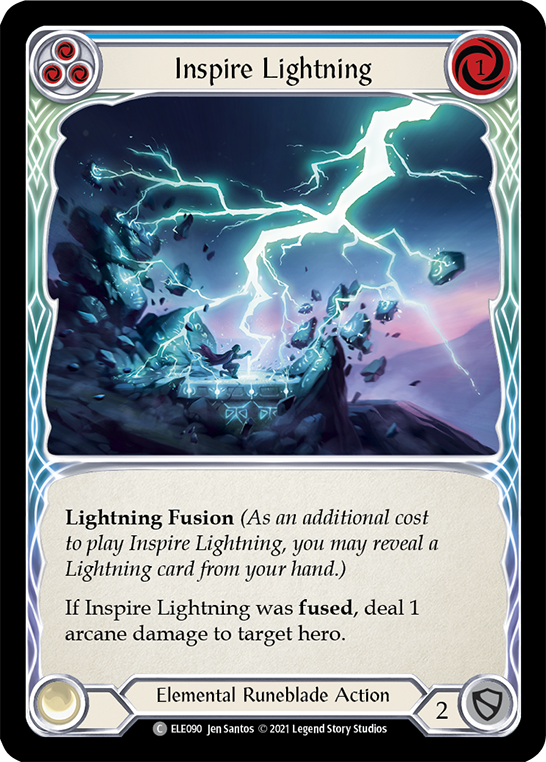 Inspire Lightning (Blue) [ELE090] (Tales of Aria)  1st Edition Normal | Boutique FDB TCG