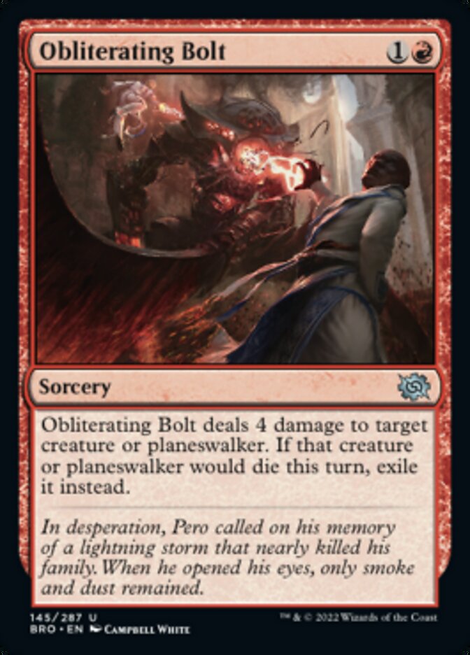 Obliterating Bolt [The Brothers' War] | Boutique FDB TCG