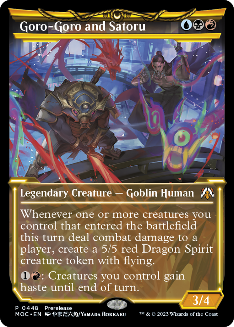 Goro-Goro and Satoru (Showcase Planar Booster Fun) [March of the Machine Commander Prerelease Promos] | Boutique FDB TCG