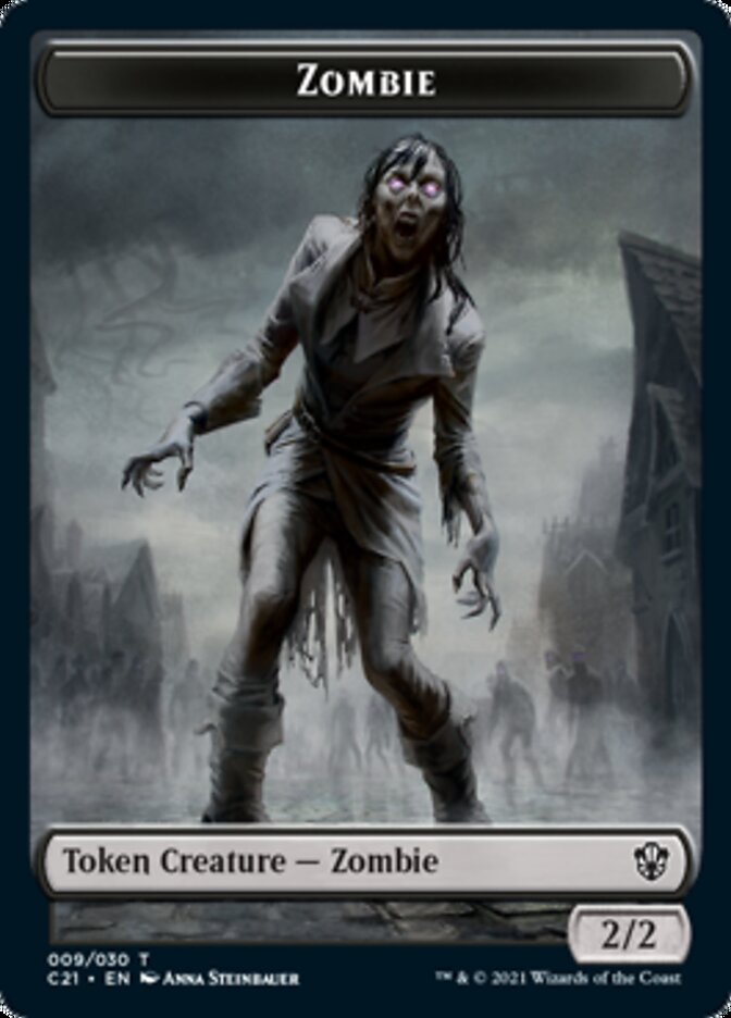 Zombie // Spirit Double-Sided Token [Commander 2021 Tokens] | Boutique FDB TCG