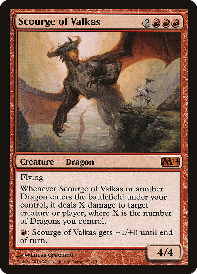 Scourge of Valkas [Magic 2014] | Boutique FDB TCG