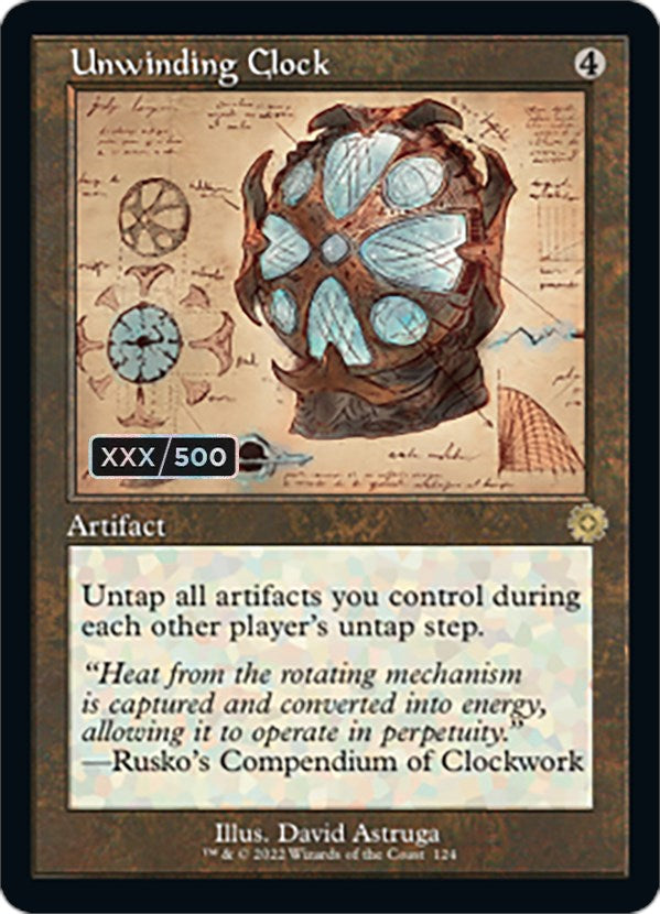 Unwinding Clock (Retro Schematic) (Serialized) [The Brothers' War Retro Artifacts] | Boutique FDB TCG