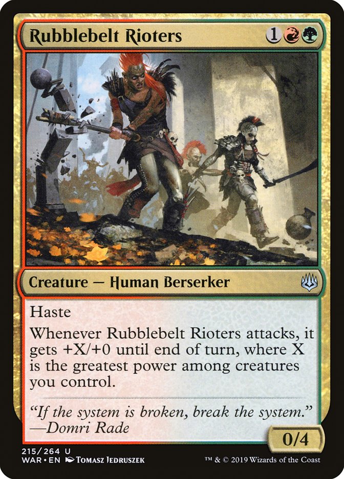 Rubblebelt Rioters [War of the Spark] | Boutique FDB TCG