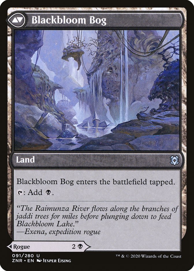 Blackbloom Rogue // Blackbloom Bog [Zendikar Rising] | Boutique FDB TCG