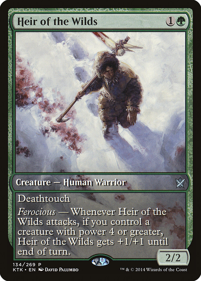 Heir of the Wilds (Game Day) (Extended Art) [Khans of Tarkir Promos] | Boutique FDB TCG