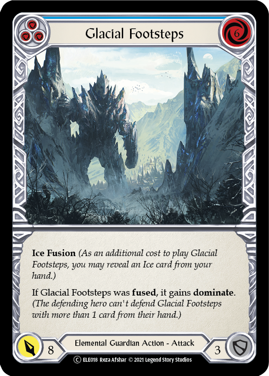 Glacial Footsteps (Blue) [U-ELE018] (Tales of Aria Unlimited)  Unlimited Normal | Boutique FDB TCG