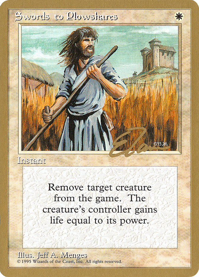 Swords to Plowshares (Eric Tam) [Pro Tour Collector Set] | Boutique FDB TCG