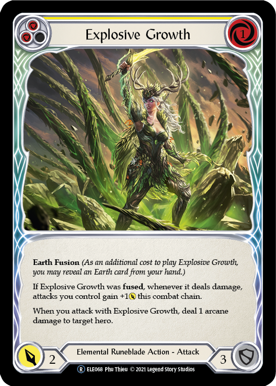 Explosive Growth (Yellow) [U-ELE068] (Tales of Aria Unlimited)  Unlimited Rainbow Foil | Boutique FDB TCG