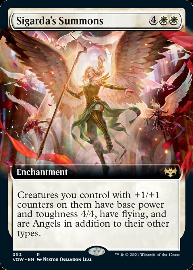 Sigarda's Summons (Extended Art) [Innistrad: Crimson Vow] | Boutique FDB TCG