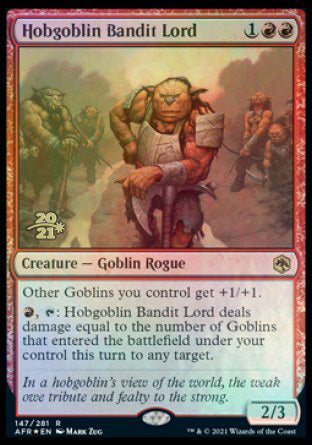 Hobgoblin Bandit Lord [Dungeons & Dragons: Adventures in the Forgotten Realms Prerelease Promos] | Boutique FDB TCG