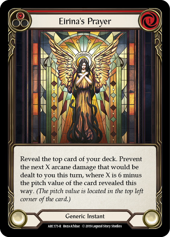 Eirina's Prayer (Red) [ARC173-R] (Arcane Rising)  1st Edition Normal | Boutique FDB TCG