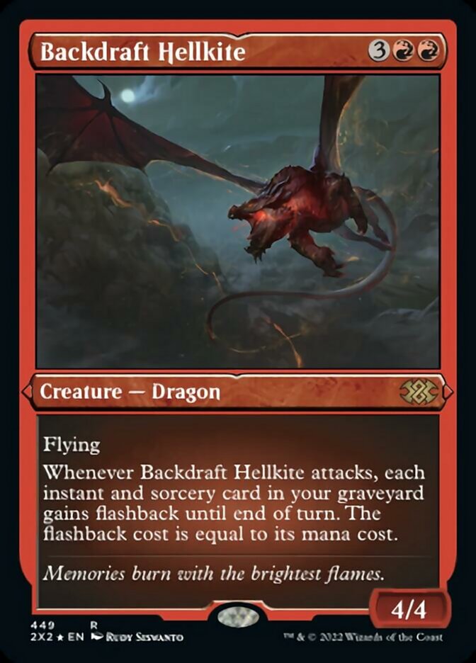 Backdraft Hellkite (Foil Etched) [Double Masters 2022] | Boutique FDB TCG