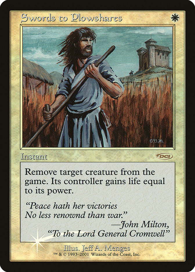 Swords to Plowshares [Friday Night Magic 2001] | Boutique FDB TCG