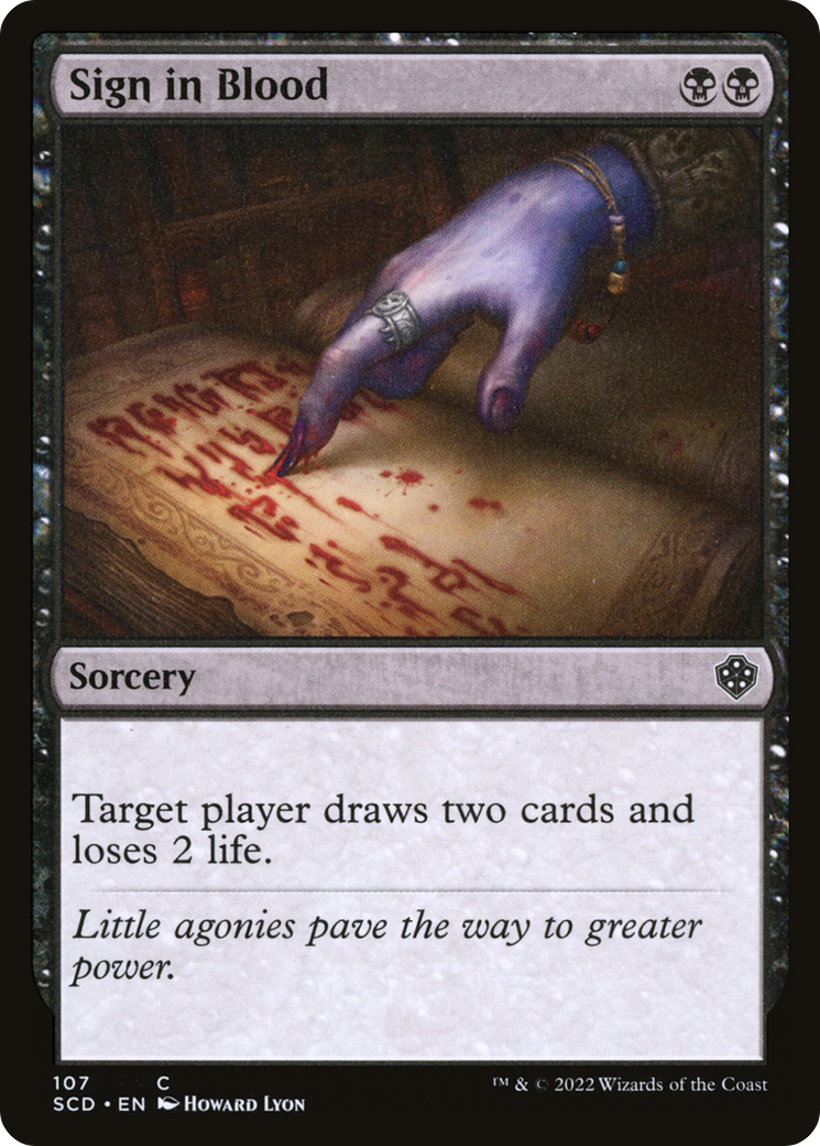 Sign in Blood [Starter Commander Decks] | Boutique FDB TCG