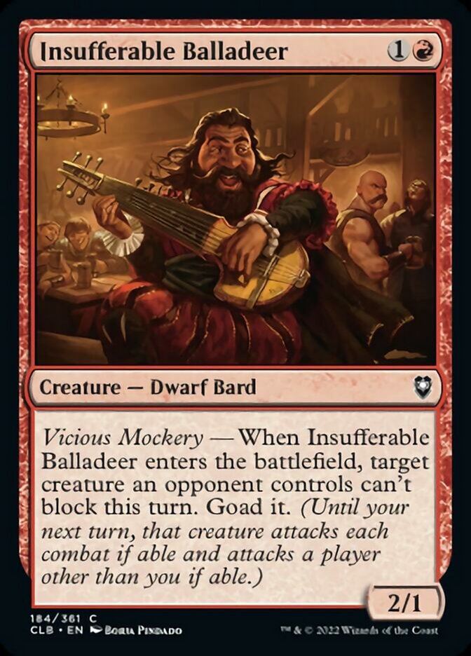 Insufferable Balladeer [Commander Legends: Battle for Baldur's Gate] | Boutique FDB TCG