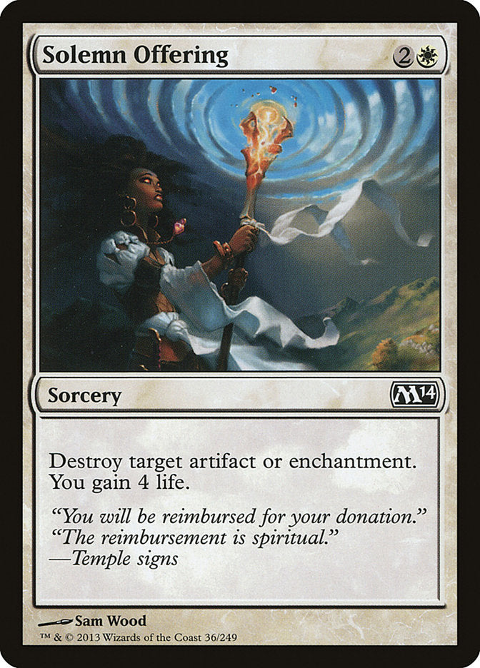 Solemn Offering [Magic 2014] | Boutique FDB TCG