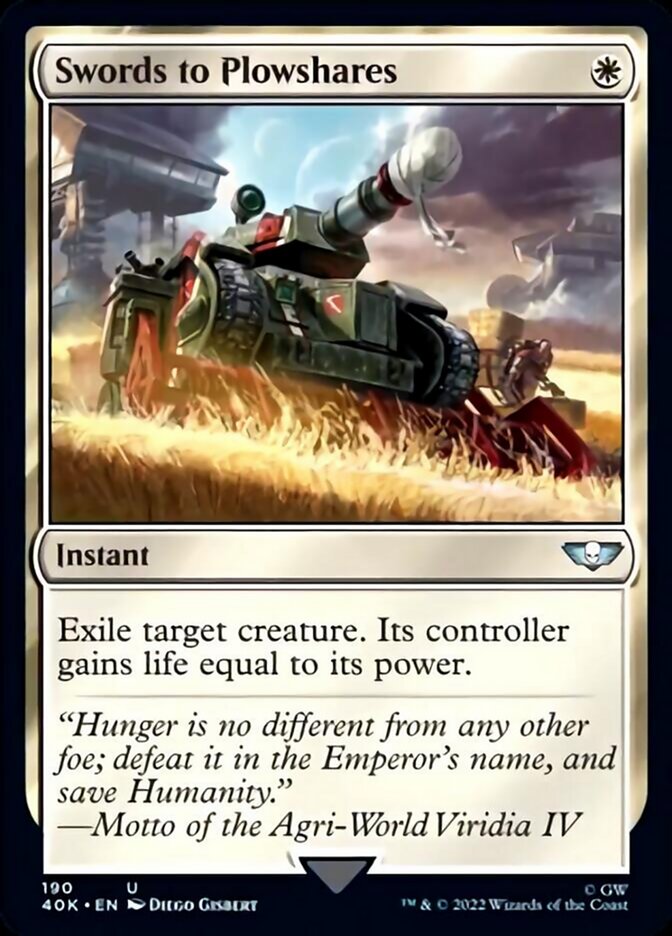 Swords to Plowshares (Surge Foil) [Warhammer 40,000] | Boutique FDB TCG