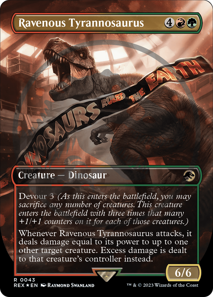 Ravenous Tyrannosaurus Emblem (Borderless) [Jurassic World Collection Tokens] | Boutique FDB TCG