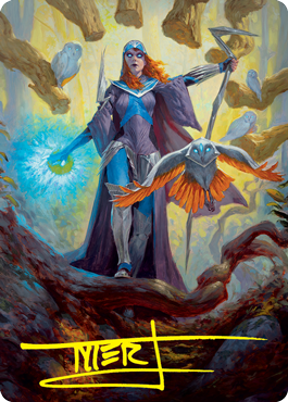 Kasmina, Enigma Sage Art Card (Gold-Stamped Signature) [Strixhaven: School of Mages Art Series] | Boutique FDB TCG