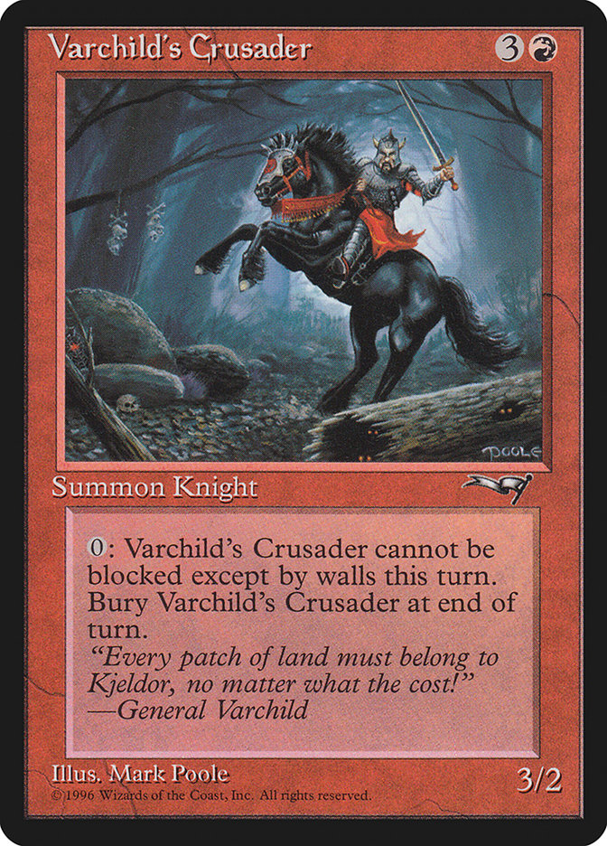 Varchild's Crusader (Black Horse) [Alliances] | Boutique FDB TCG