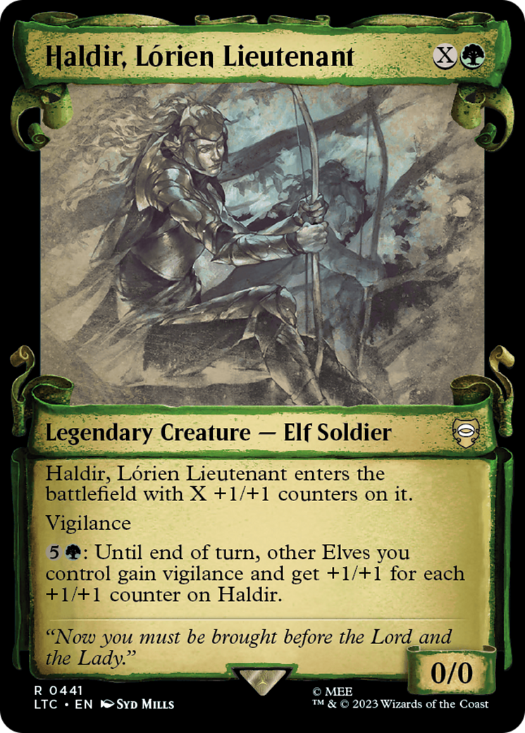 Haldir, Lorien Lieutenant [The Lord of the Rings: Tales of Middle-Earth Commander Showcase Scrolls] | Boutique FDB TCG