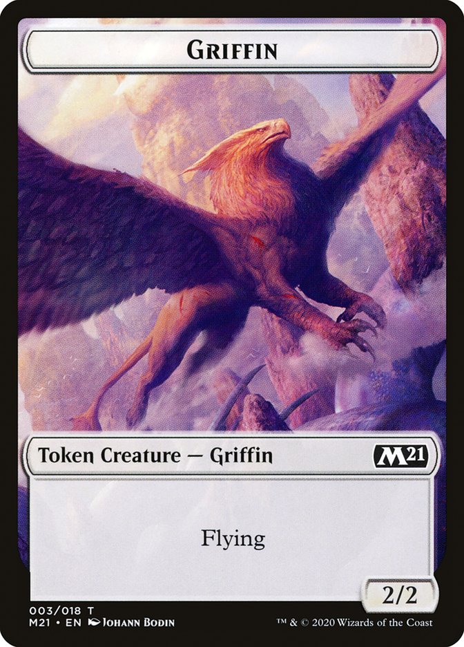 Dog // Griffin Double-Sided Token [Core Set 2021 Tokens] | Boutique FDB TCG
