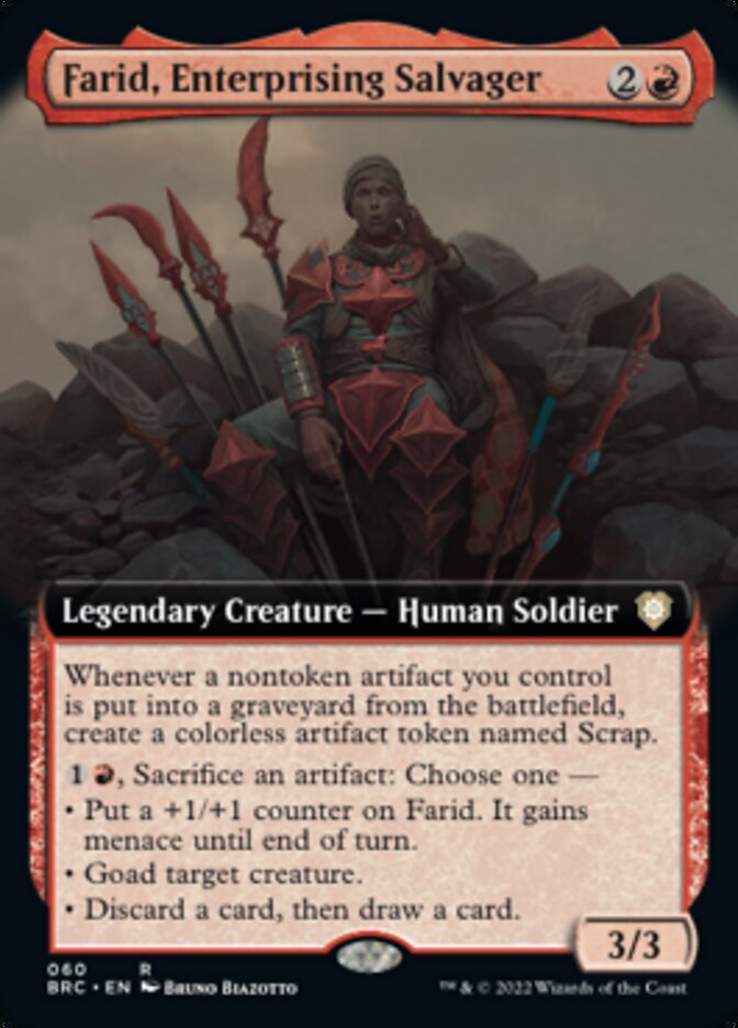 Farid, Enterprising Salvager (Extended Art) [The Brothers' War Commander] | Boutique FDB TCG