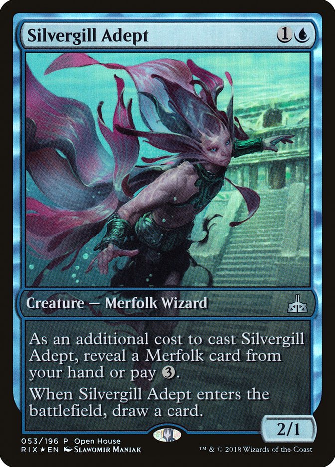 Silvergill Adept (Open House) (Extended Art) [Rivals of Ixalan Promos] | Boutique FDB TCG