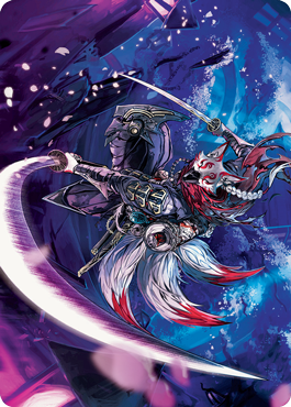 Blade-Blizzard Kitsune Art Card [Kamigawa: Neon Dynasty Art Series] | Boutique FDB TCG