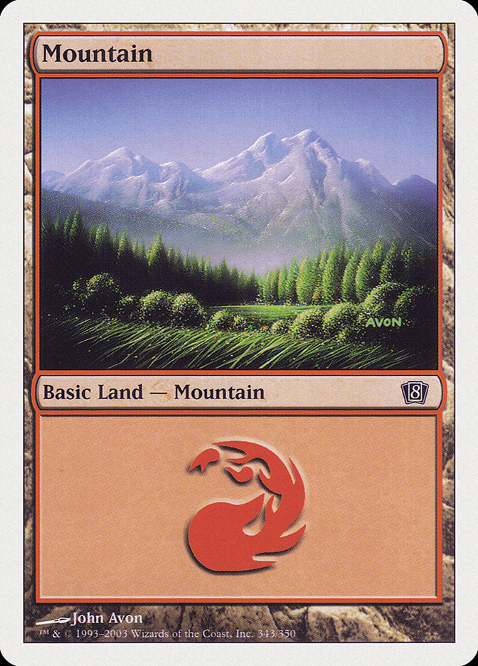 Mountain (343) [Eighth Edition] | Boutique FDB TCG