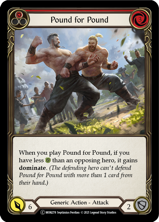 Pound for Pound (Red) [U-MON278-RF] (Monarch Unlimited)  Unlimited Rainbow Foil | Boutique FDB TCG