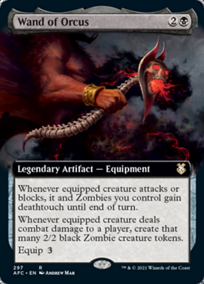 Wand of Orcus (Extended Art) [Dungeons & Dragons: Adventures in the Forgotten Realms Commander] | Boutique FDB TCG