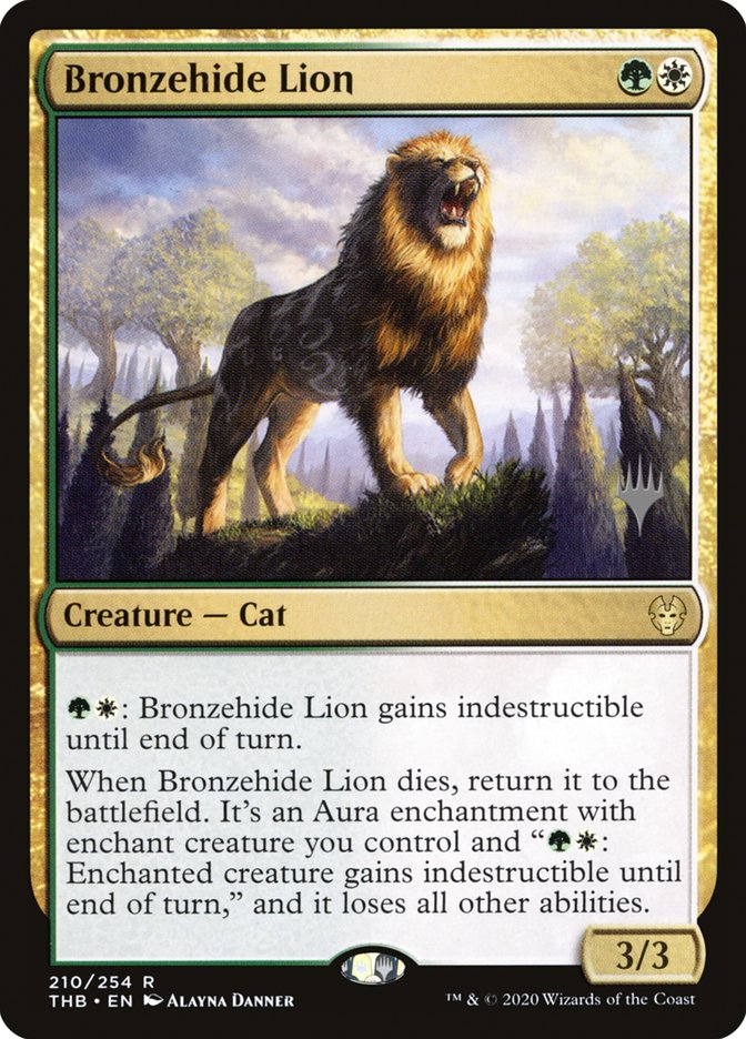 Bronzehide Lion (Promo Pack) [Theros Beyond Death Promos] | Boutique FDB TCG