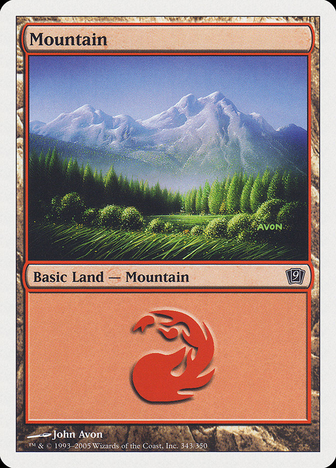 Mountain (343) [Ninth Edition] | Boutique FDB TCG