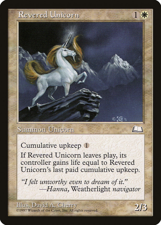 Revered Unicorn [Weatherlight] | Boutique FDB TCG