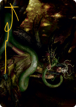 Saryth, the Viper's Fang Art Card (Gold-Stamped Signature) [Innistrad: Midnight Hunt Art Series] | Boutique FDB TCG