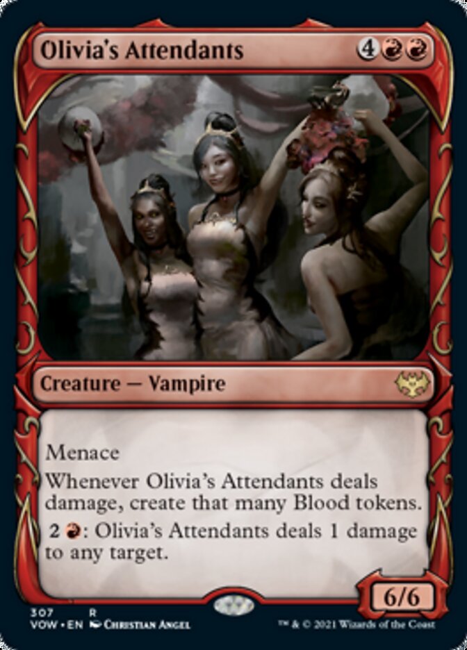 Olivia's Attendants (Showcase Fang Frame) [Innistrad: Crimson Vow] | Boutique FDB TCG