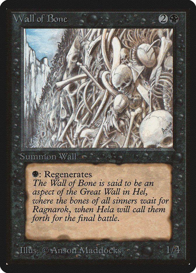 Wall of Bone [Beta Edition] | Boutique FDB TCG