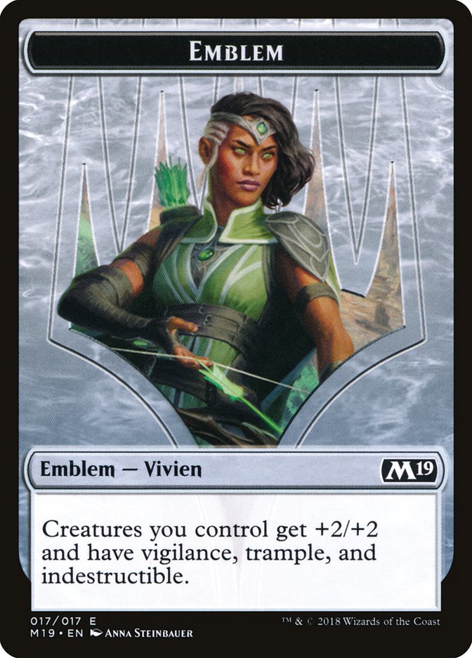 Vivien Reid Emblem [Core Set 2019 Tokens] | Boutique FDB TCG