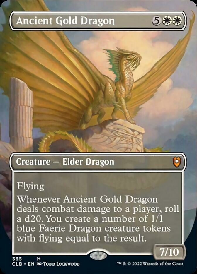 Ancient Gold Dragon (Borderless Alternate Art) [Commander Legends: Battle for Baldur's Gate] | Boutique FDB TCG