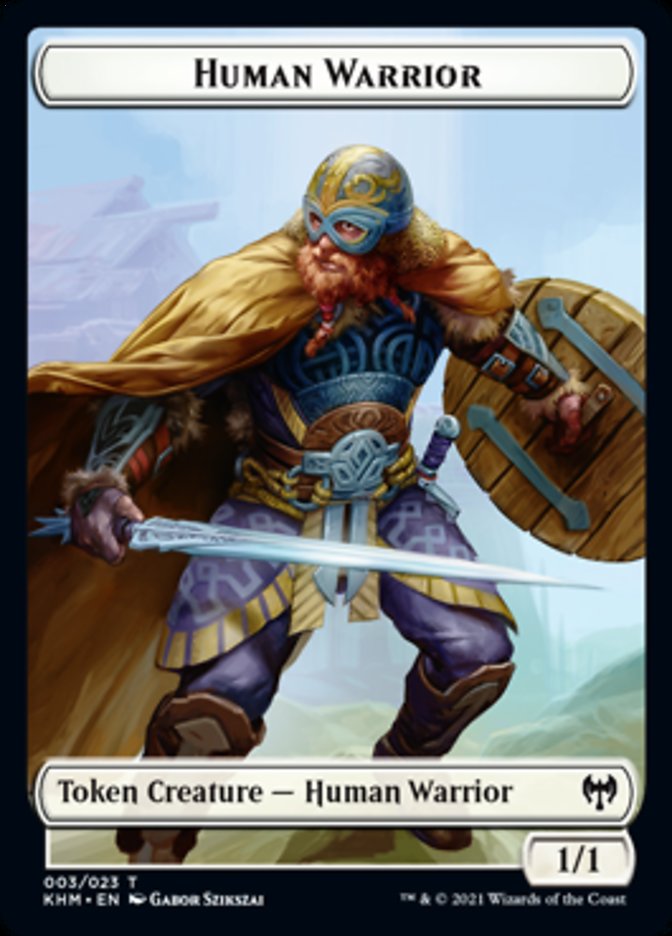 Human Warrior Token [Kaldheim Tokens] | Boutique FDB TCG