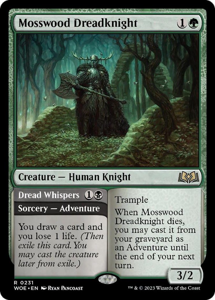Mosswood Dreadknight // Dread Whispers [Wilds of Eldraine] | Boutique FDB TCG